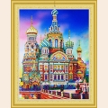 Алмазная картина с фигурными стразами COLOR KIT "Собор Василия Блаженного" 
